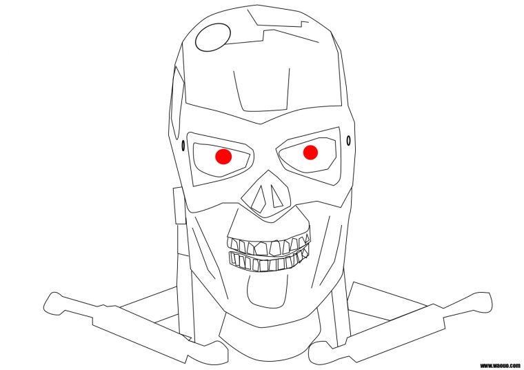 Coloriage Terminator Robot Du Futur À Imprimer Et Colorier intérieur Coloriage Robot À Imprimer