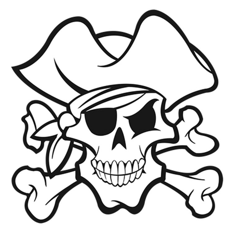 Coloriage Tête De Mort Pirate En Ligne Gratuit À Imprimer destiné Dessin A Imprimer De Pirate