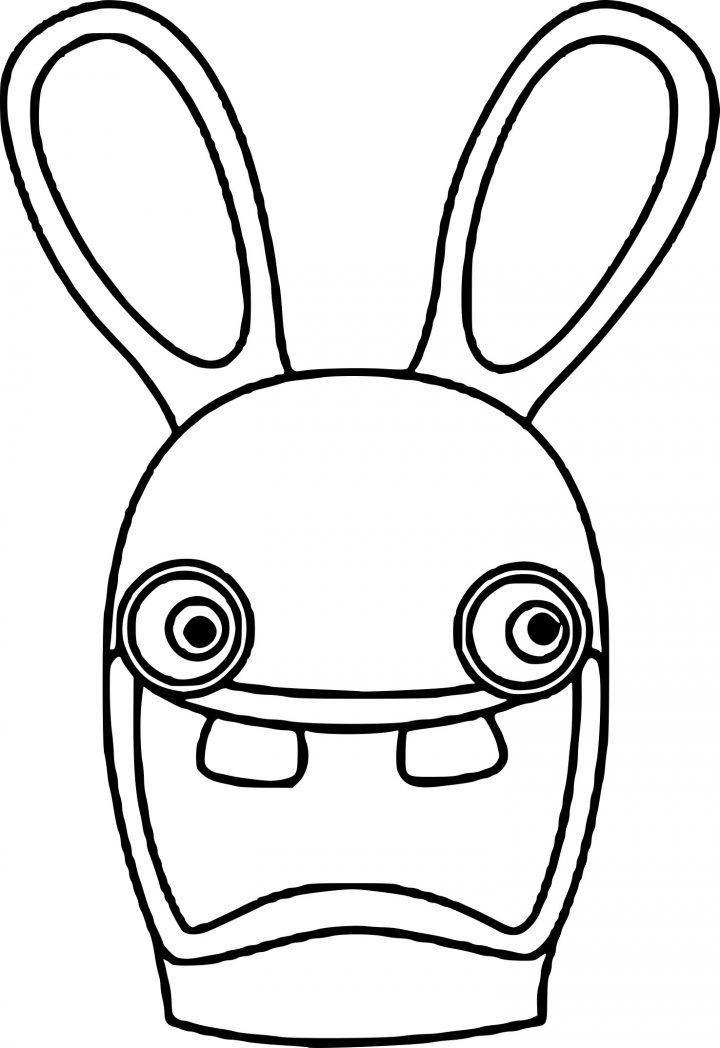 Coloriage Tête Lapin Cretin À Imprimer Sur Coloriages serapportantà Lapin Crétin À Colorier