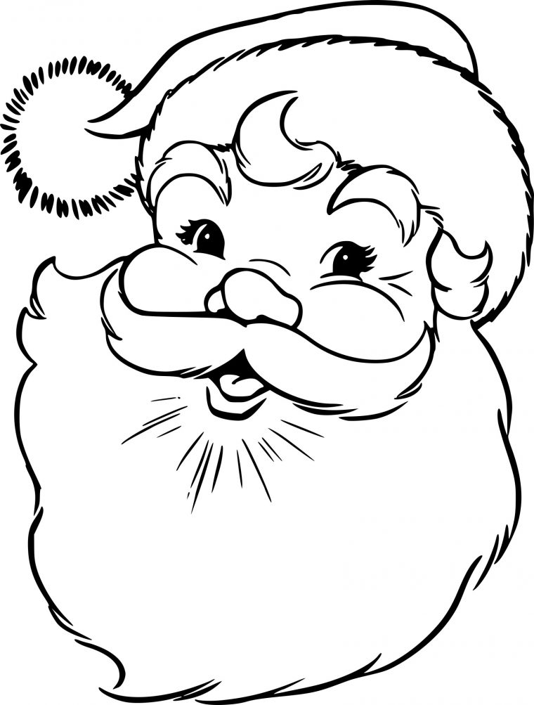 Coloriage Tête Père Noël À Imprimer Sur Coloriages pour Coloriage De Père Noel Gratuit A Imprimer