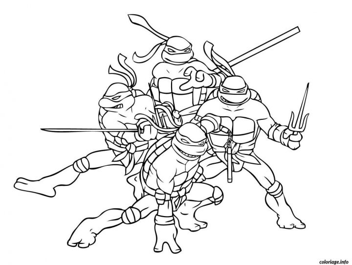 Coloriage Tortue Ninja 2 Dessin avec Dessin Tortue À Imprimer