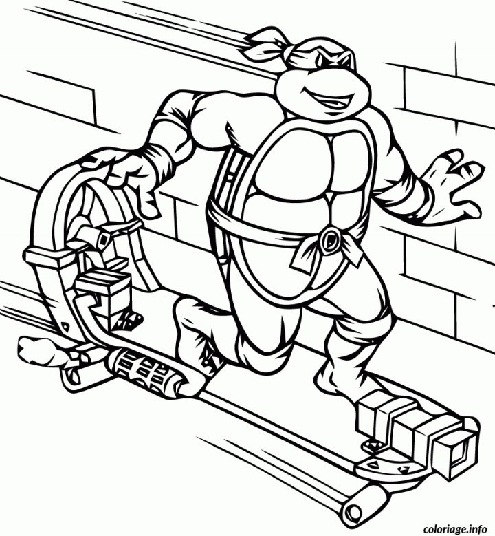 Coloriage Tortue Ninja 36 Dessin avec Dessin De Tortue Ninja