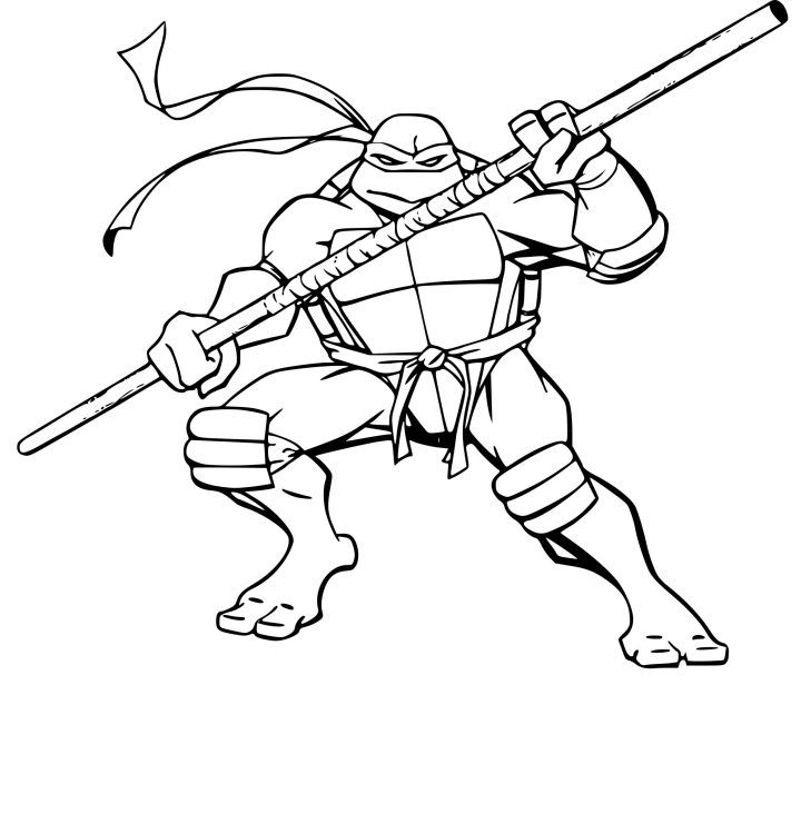 Coloriage Tortue Ninja Donatello À Imprimer Sur Coloriages pour Dessin De Tortue Ninja