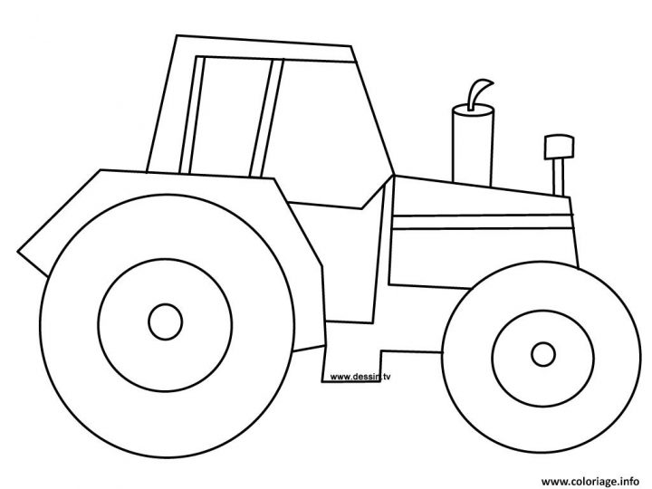 Coloriage Tracteur 2 Dessin dedans Coloriage Tracteur Tom À Imprimer