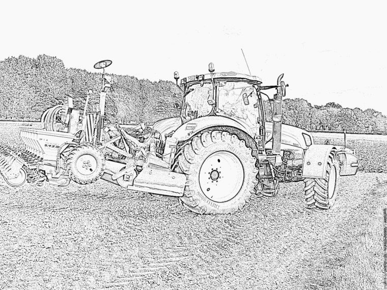 Coloriage Tracteur Champ Oiseaux 30 À Imprimer Pour Les concernant Dessin De Tracteur À Colorier