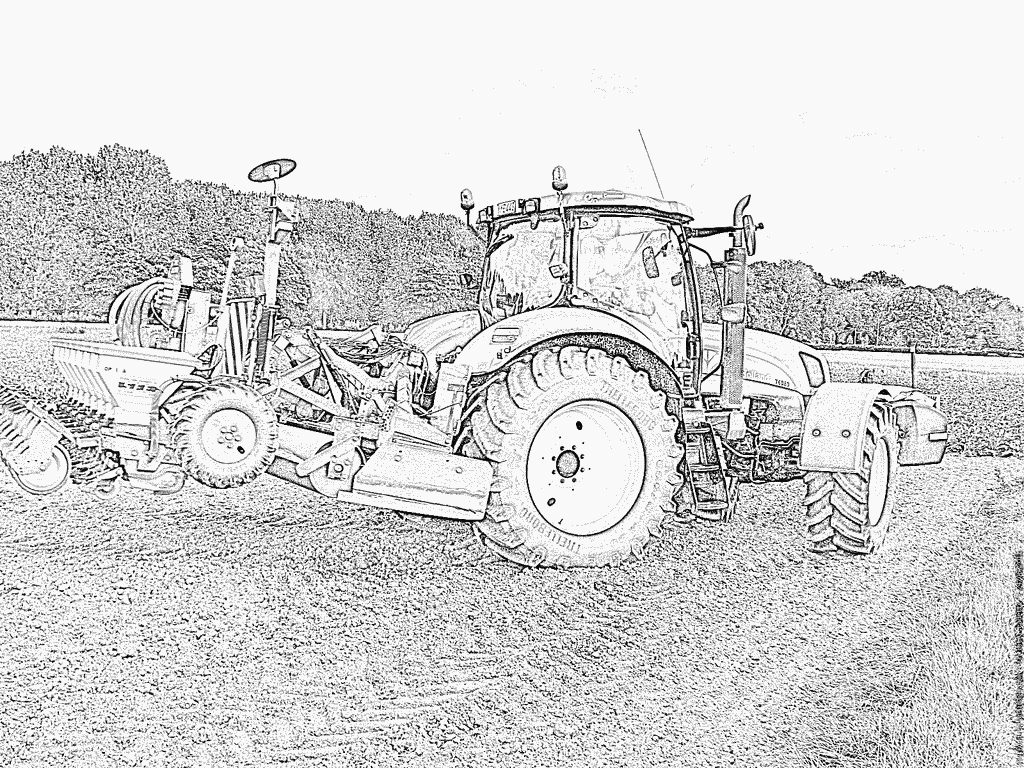 Coloriage Tracteur Champ Oiseaux 30 À Imprimer Pour Les concernant Dessin De Tracteur À Colorier 