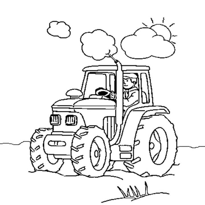 Coloriage Tracteur En Ligne Gratuit À Imprimer intérieur Tracteur À Colorier