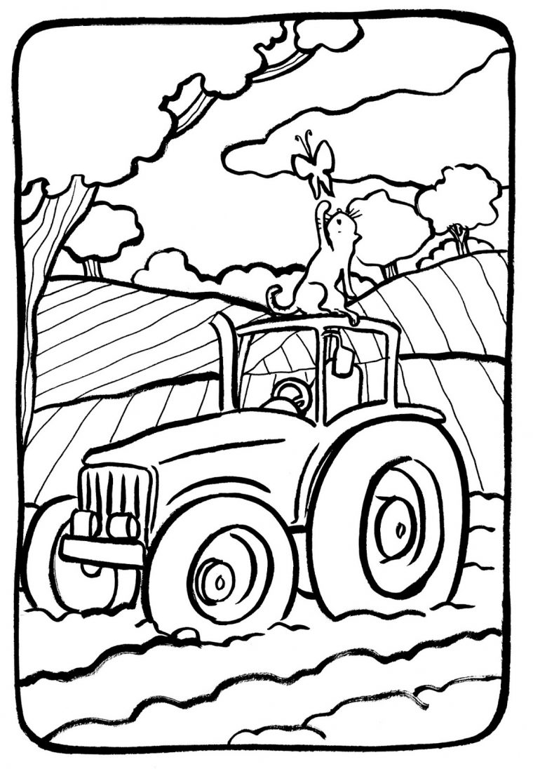 Coloriage Tracteur – Les Beaux Dessins De Transport À dedans Dessin De Tracteur À Colorier