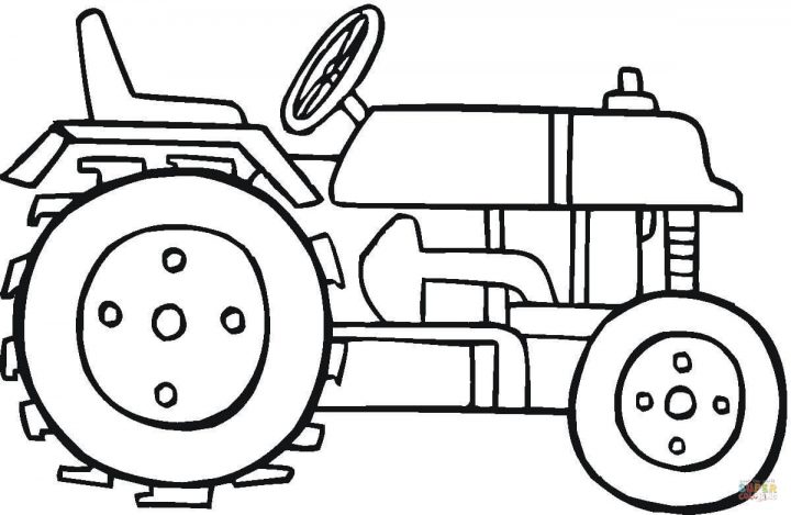 Coloriage – Tracteur Moderne | Coloriages À Imprimer Gratuits dedans Tracteur À Colorier