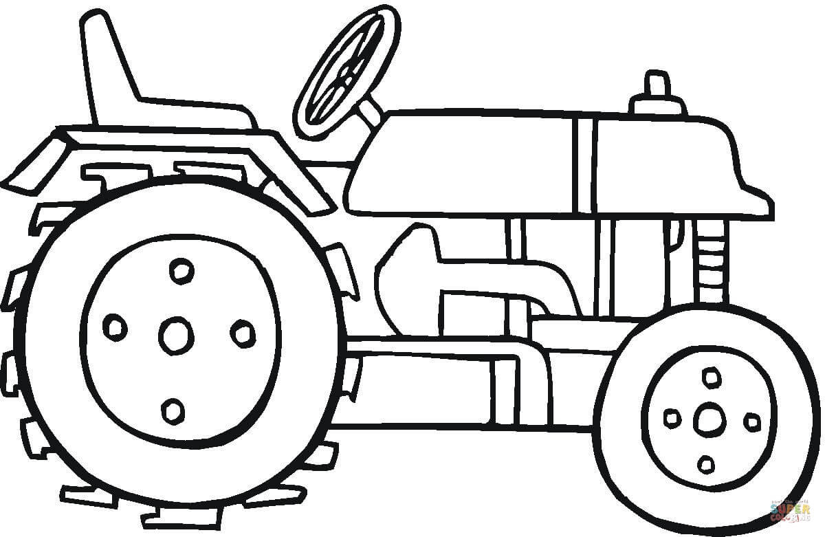 Coloriage - Tracteur Moderne | Coloriages À Imprimer Gratuits dedans Tracteur À Colorier 