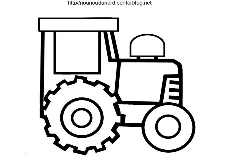 Coloriage Tracteur Réalisé Par Nounoudunord. dedans Dessin De Tracteur À Colorier