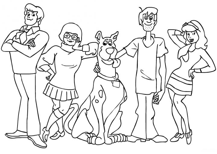 Coloriage Trois Fantômes Méchants À Imprimer concernant Scooby Doo À Colorier