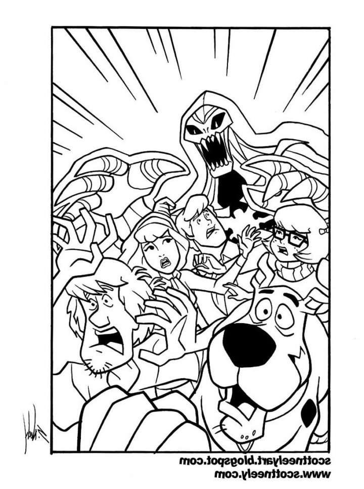 Coloriage Trop Cool . 13 Présent Coloriage Trop Cool Image à Scooby Doo À Colorier