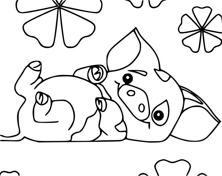 Coloriage Vaiana Cochon Pua À Imprimer Gratuit pour Dessin A Colorier Cochon