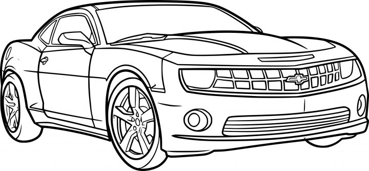 Coloriage Voiture Camaro À Imprimer dedans Ferrari A Colorier