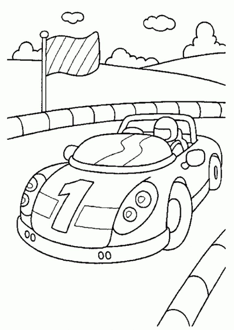 Coloriage Voiture De Course destiné Apprendre A Dessiner Une Voiture