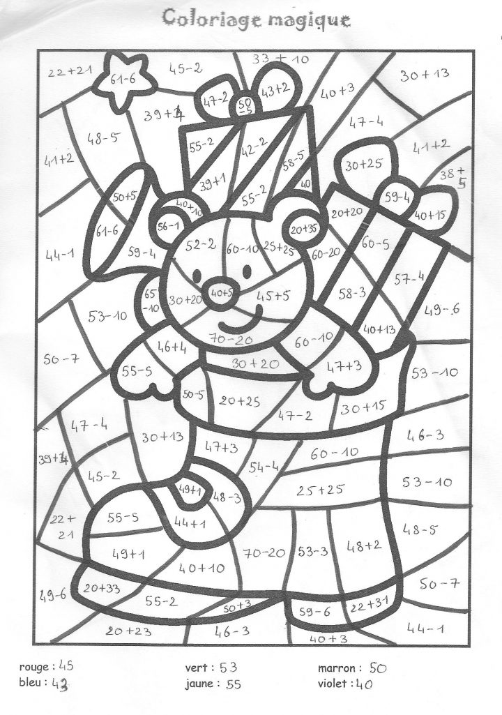 Coloriage204: Coloriage Magique De Noel À Imprimer à Coloriage Numero A Imprimer