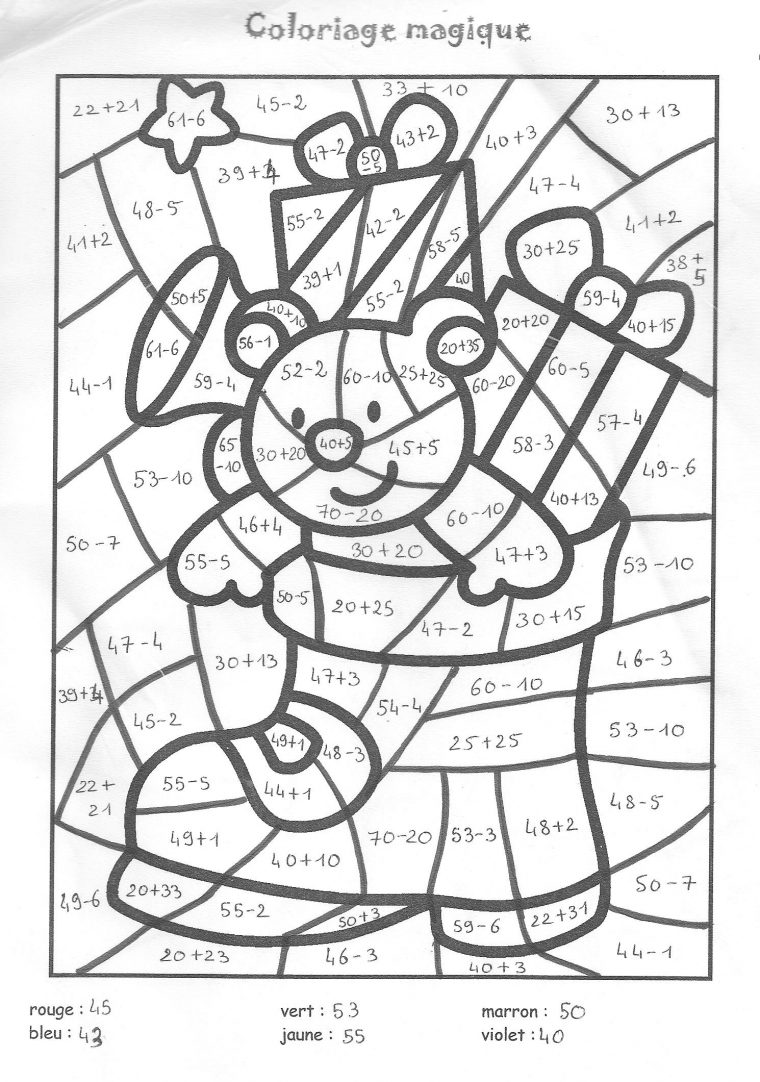 Coloriage204: Coloriage Magique De Noel À Imprimer concernant Coloriage Magique Maternelle Moyenne Section