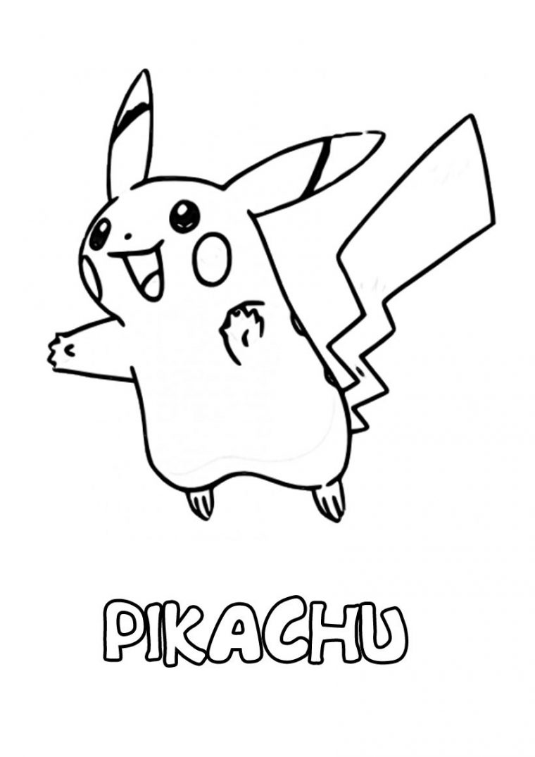 Coloriage204: Coloriage Pokemon Pikachu serapportantà Dessin De Pikachu Facile