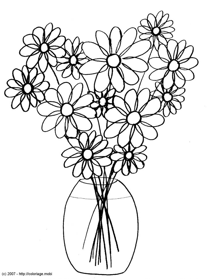 Coloriages À Imprimer : Fleurs, Numéro : 3121 destiné Dessin A Colorier De Fleur