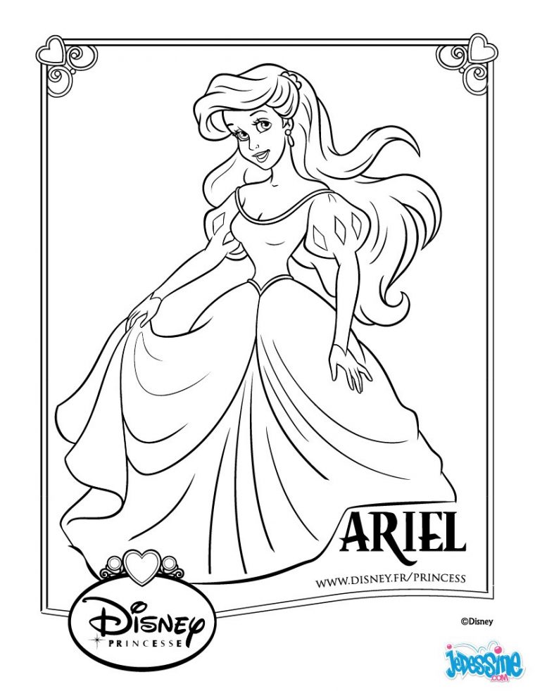 Coloriages Ariel – Fr.hellokids intérieur La Petite Sirène À Colorier