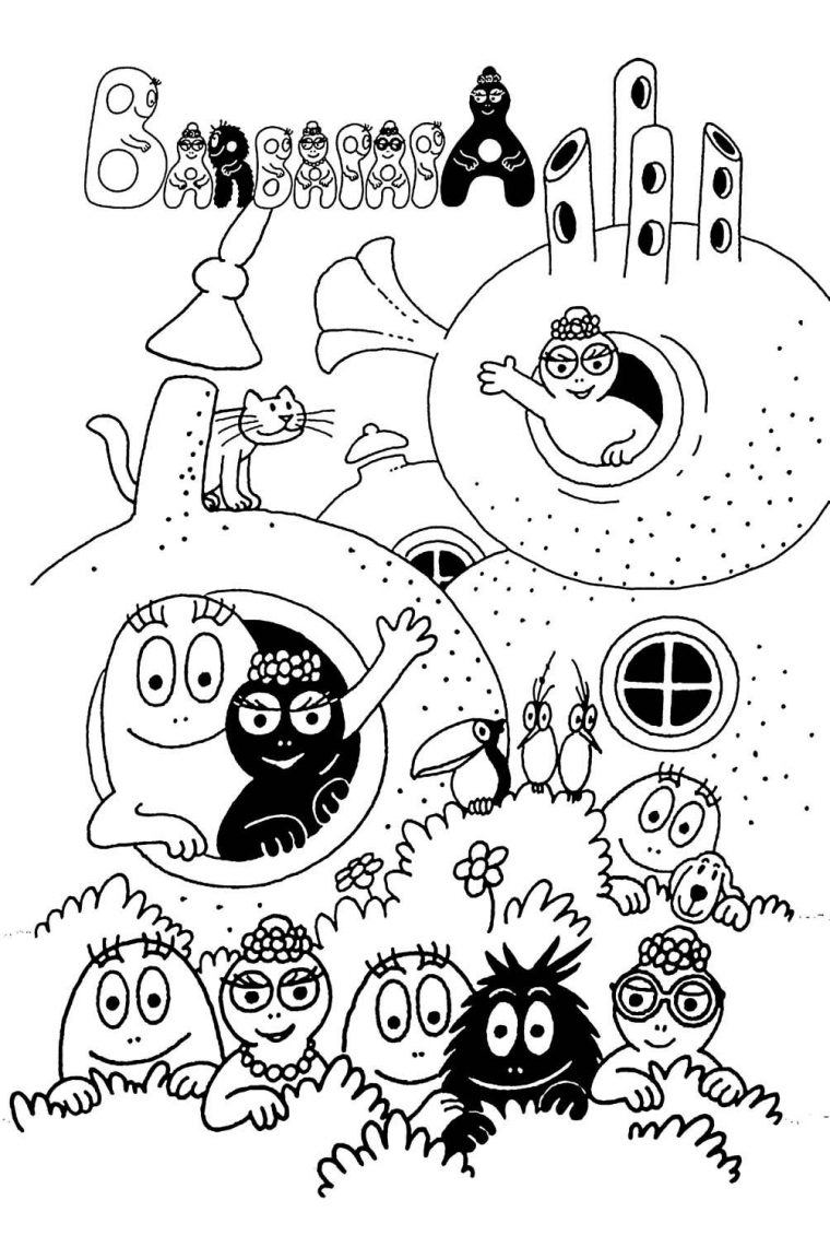 Coloriages Barbapapa La Maison Des Barbapapa | Coloriage tout Coloriage Barbapapa À Imprimer Gratuit