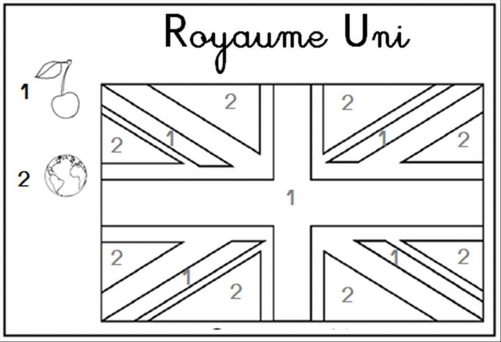 Coloriages Codés Pour Enfants Non Lecteurs : Les Drapeaux encequiconcerne Coloriages Codés Gs