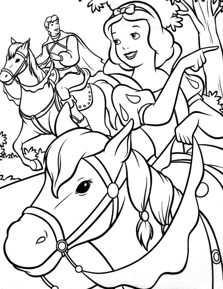 Coloriages Coloriage À Imprimer Blanche Neige – Fr.hellokids concernant Blanche Neige A Colorier