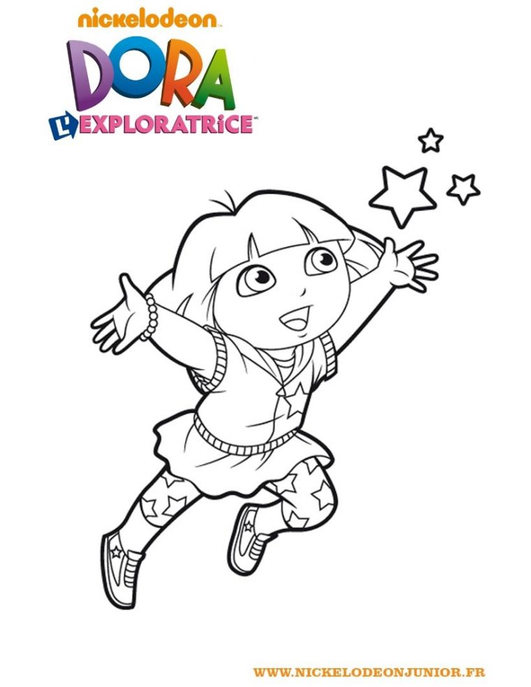 Coloriages Coloriage De Dora L'exploratrice – Fr.hellokids dedans Jeux De Peinture En Ligne Gratuit Pour Fille