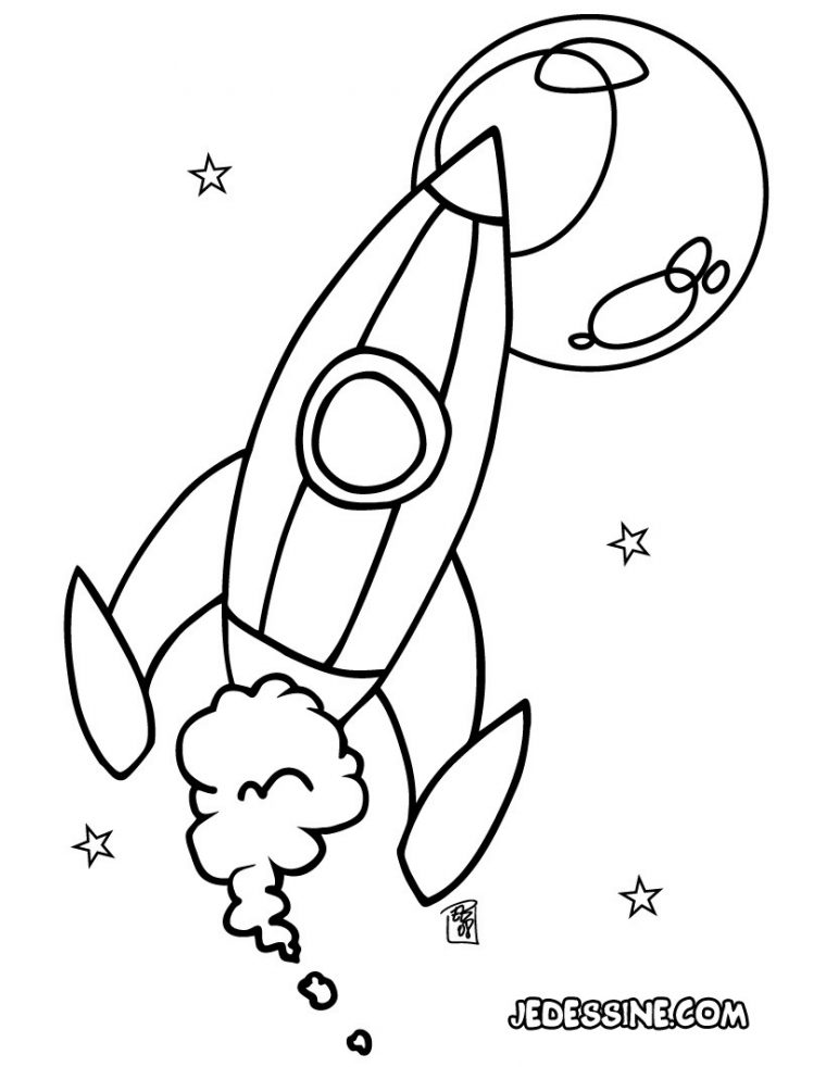 Coloriages Coloriage D'une Fusée Spatiale – Fr.hellokids encequiconcerne Fusée À Imprimer