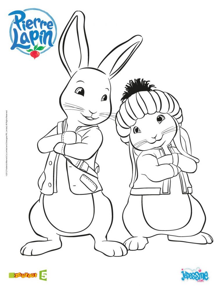 Coloriages Coloriage Gratuit Lapin – Fr.hellokids destiné Dessin De Lapin A Imprimer