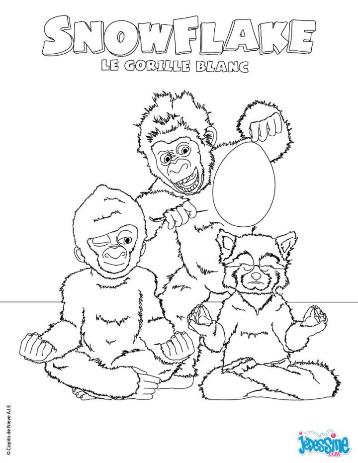 Coloriages Coloriage Gratuit Snowflake – Fr.hellokids encequiconcerne Coloriage Gorille