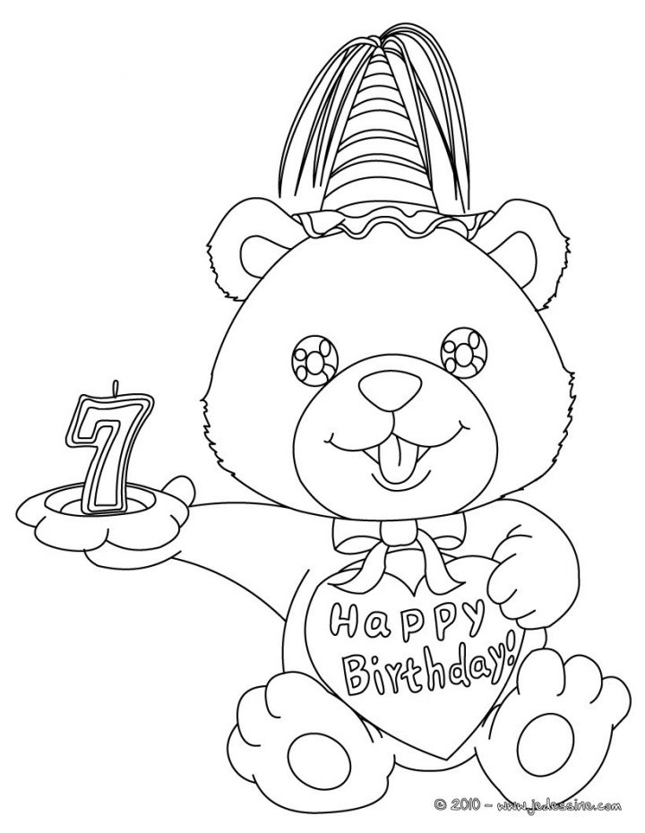 Coloriages Coloriage Ourson Anniversaire 7 Ans – Fr encequiconcerne Coloriage En Ligne 3 Ans