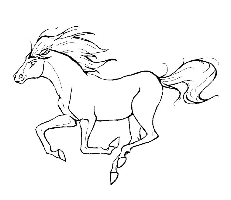 Coloriages De Chevaux Et Poneys – Coloriages Pour Enfants avec Image De Cheval A Colorier