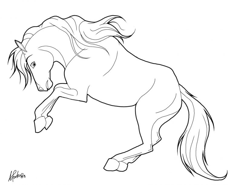 Coloriages De Chevaux Et Poneys – Coloriages Pour Enfants destiné Image De Cheval A Colorier