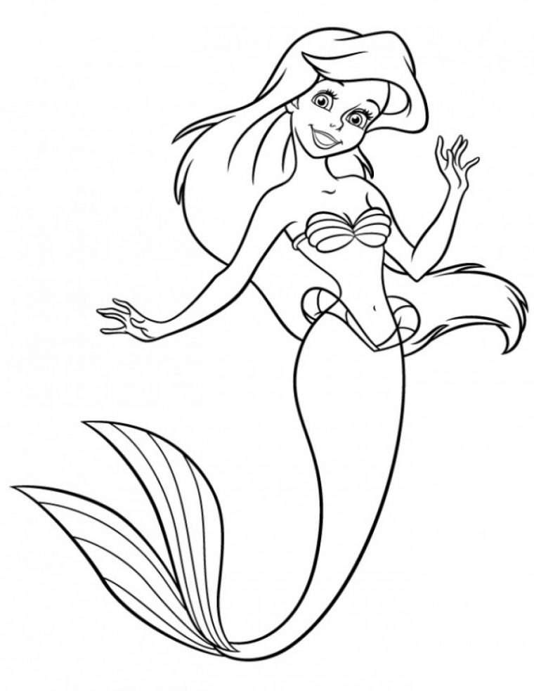 Coloriages De La Petite Sirene Sur Tête À Modeler à La Petite Sirène À Colorier