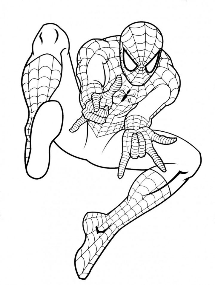 Coloriages De Spiderman avec Tete Spiderman A Imprimer