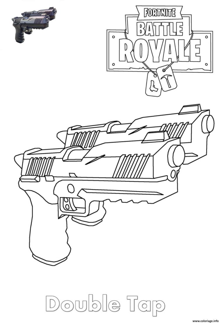 Coloriages Et Dessins Fortnite : Armes Du Jeu – Breakflip avec Comment Dessiner Un Fusil