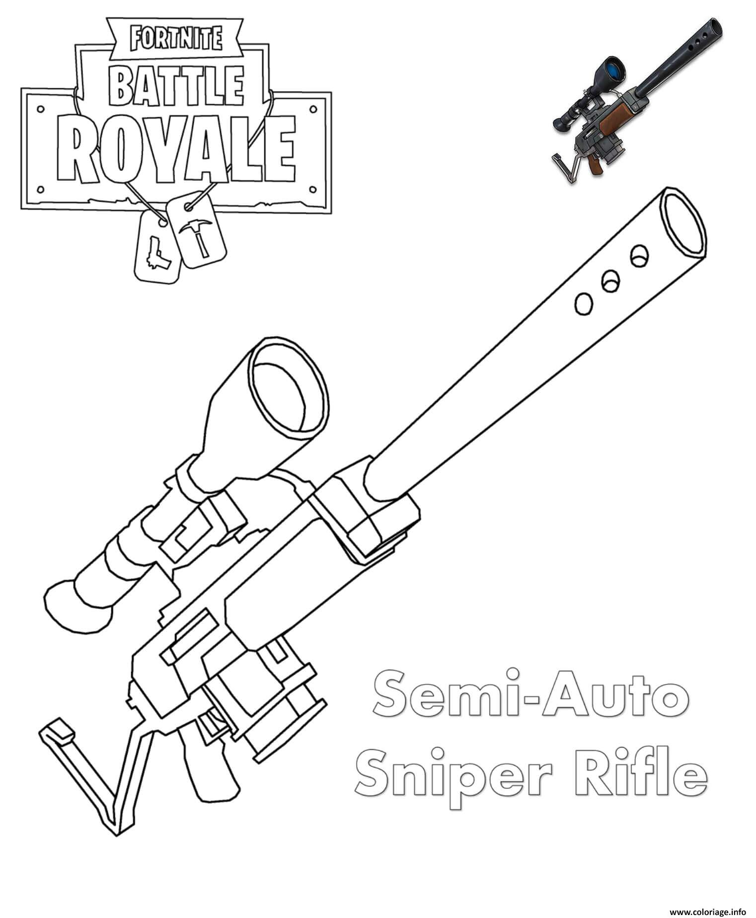 Coloriages Et Dessins Fortnite : Armes Du Jeu - Breakflip pour Comment Dessiner Un Fusil