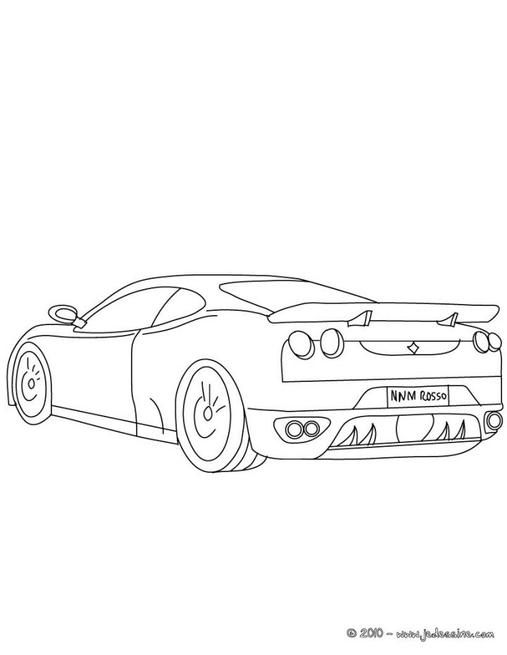 Coloriages Ferrari Arrière À Colorier – Fr.hellokids intérieur Ferrari A Colorier