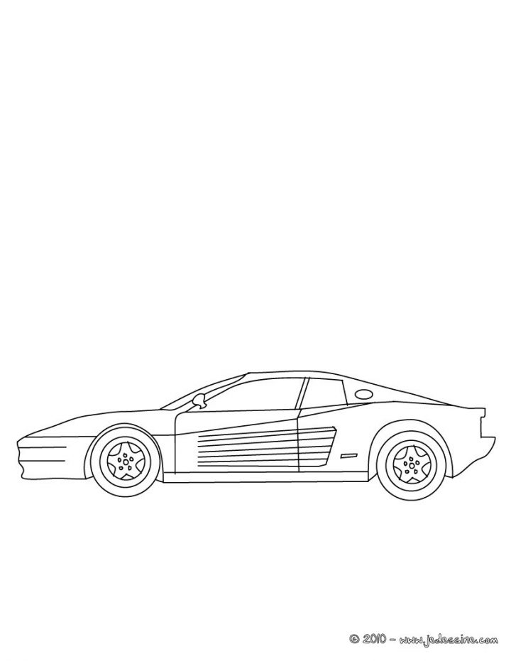 Coloriages Ferrari Testarossa À Colorier – Fr.hellokids destiné Ferrari A Colorier