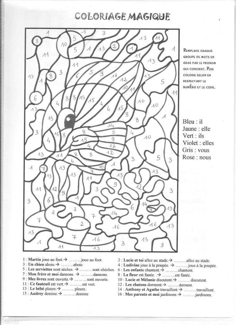 Coloriages Magiques Francais Ce1 Free Download | Puri And tout Coloriage Magique Français Cp