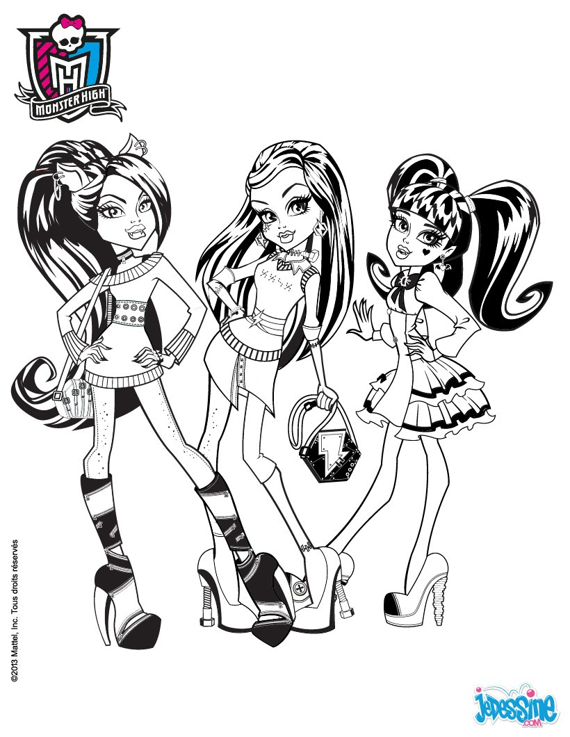 Coloriages Monster High À Imprimer - Fr.hellokids pour Image Monster High A Imprimer