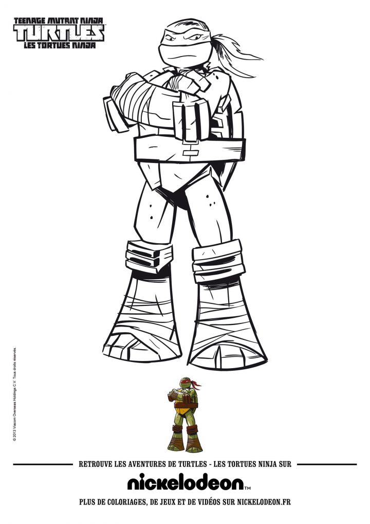 Coloriages Raphael, La Tortue Ninja – Fr.hellokids tout Dessin De Tortue Ninja