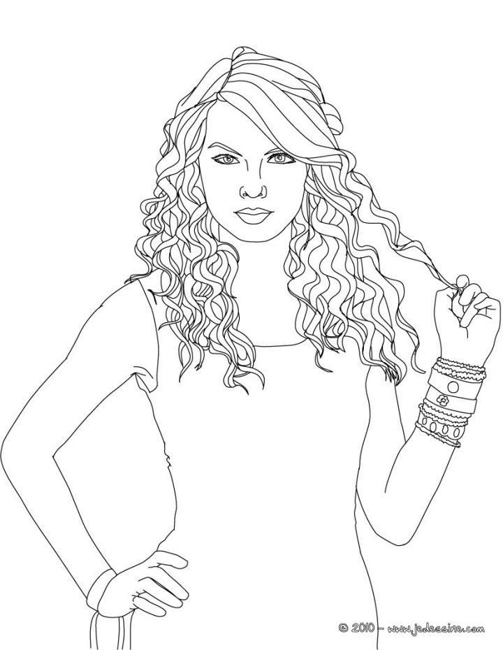 Coloriages Visage Taylor Swift À Colorier – Fr.hellokids dedans Visage À Colorier