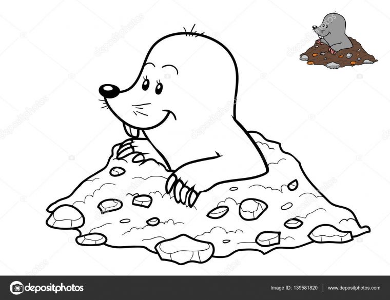 Coloring : 46 Mole Animal Coloring Pages Picture Ideas Mole concernant Dessin De Taupe