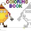 Coloring Book Pixel Monster First Stock Vector encequiconcerne Pixel A Colorier