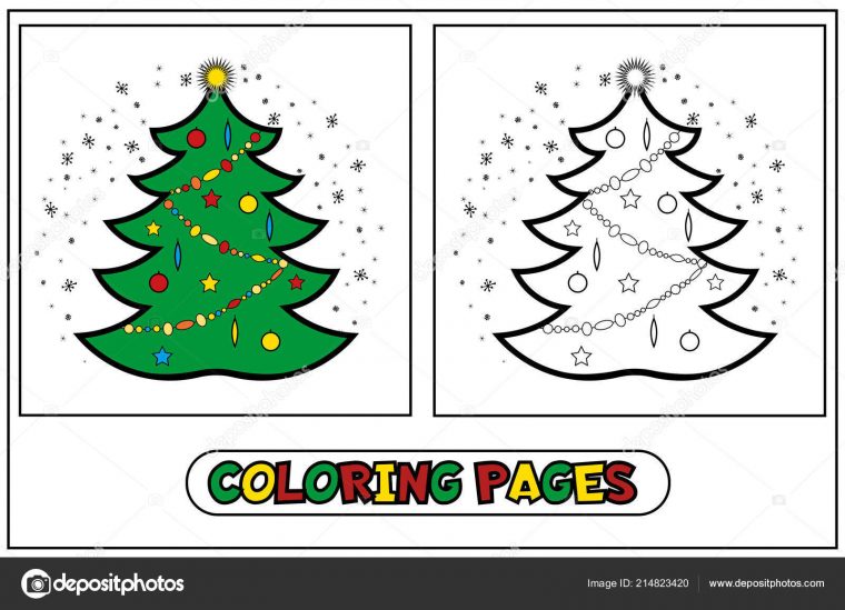 Coloring Christmas Tree — Stock Vector © Danilina.olga.gmail concernant Rebus Noel