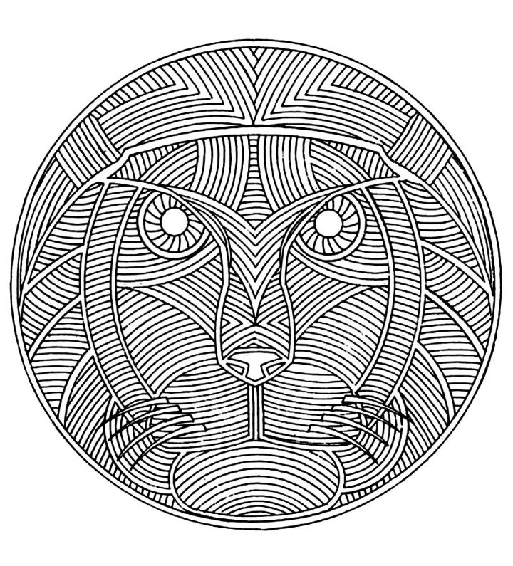 Coloring Page Coloring-Adult-Africa-Mandala. African Mandala à Mandala À Colorier Adulte