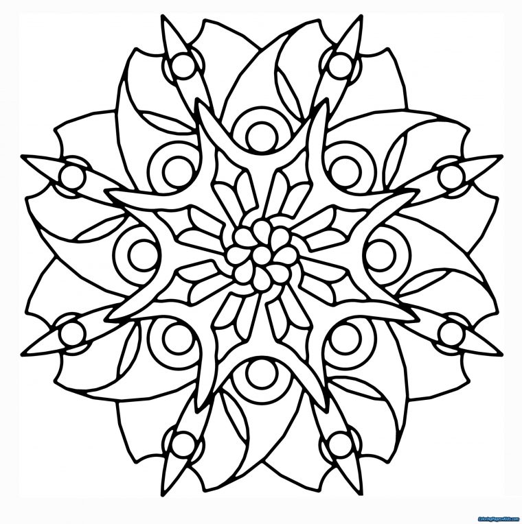 Coloring Pages : Coloring Mandala Drawingable Flower Simple à Mandala Fée